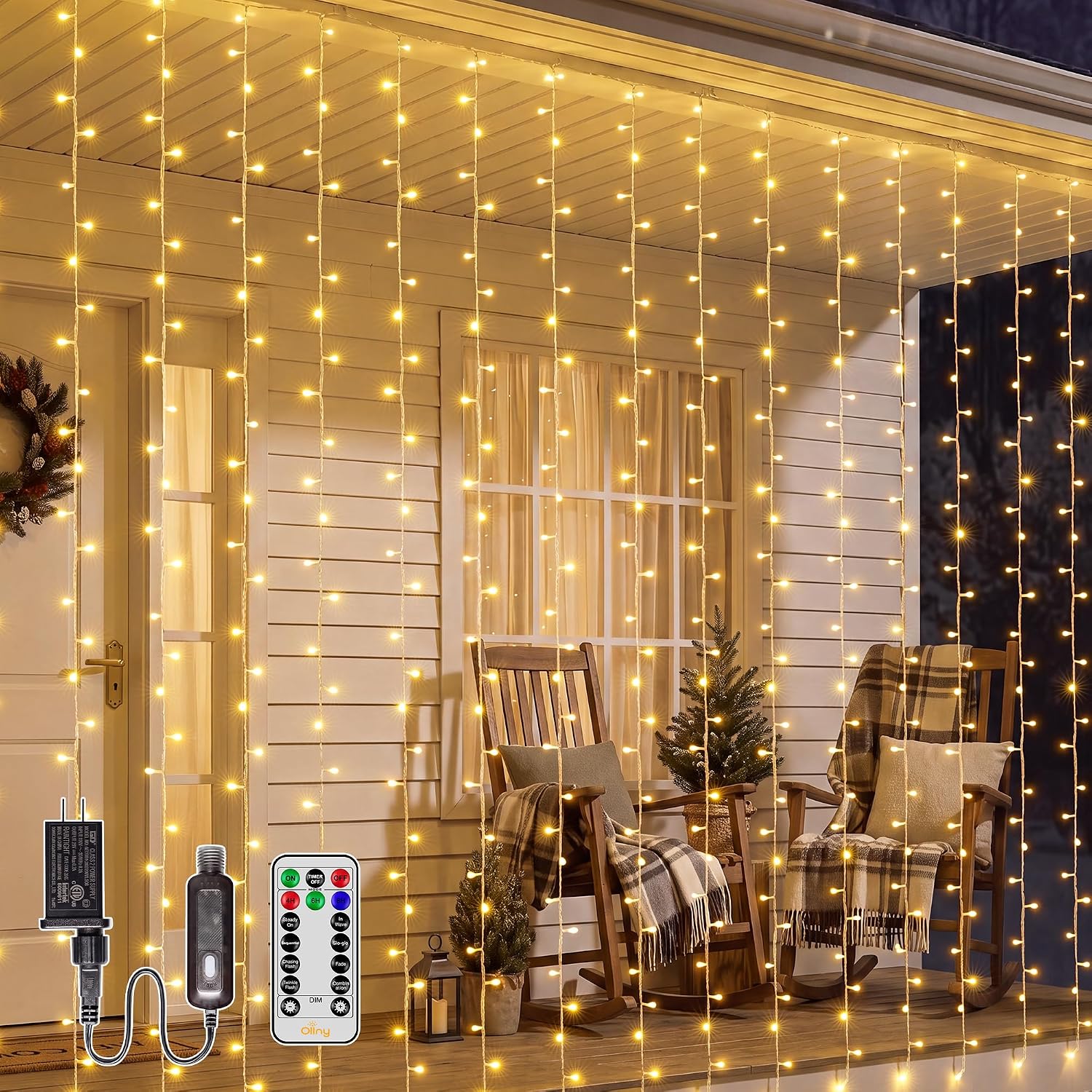 600-LED Outdoor Curtain Lights
